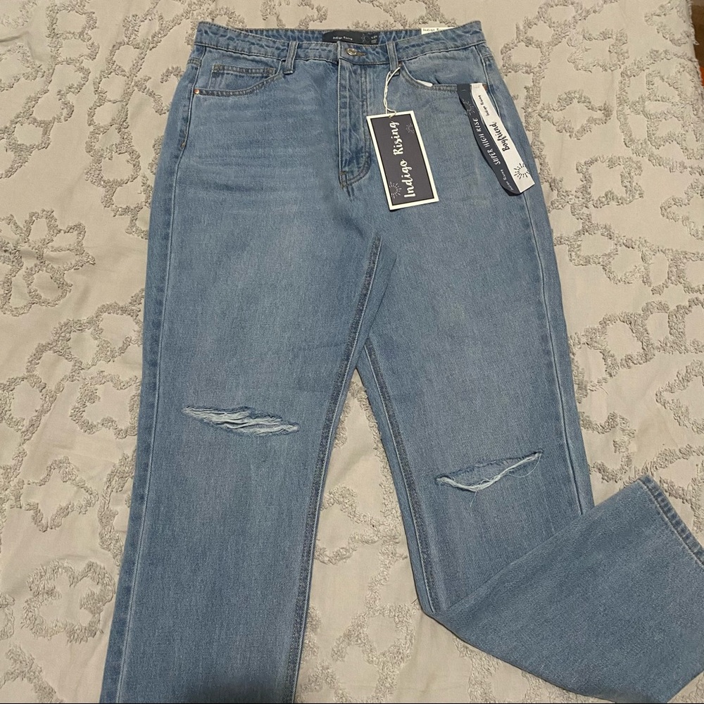 Indigo Rising Super High Rise Boyfriend Jeans size 9